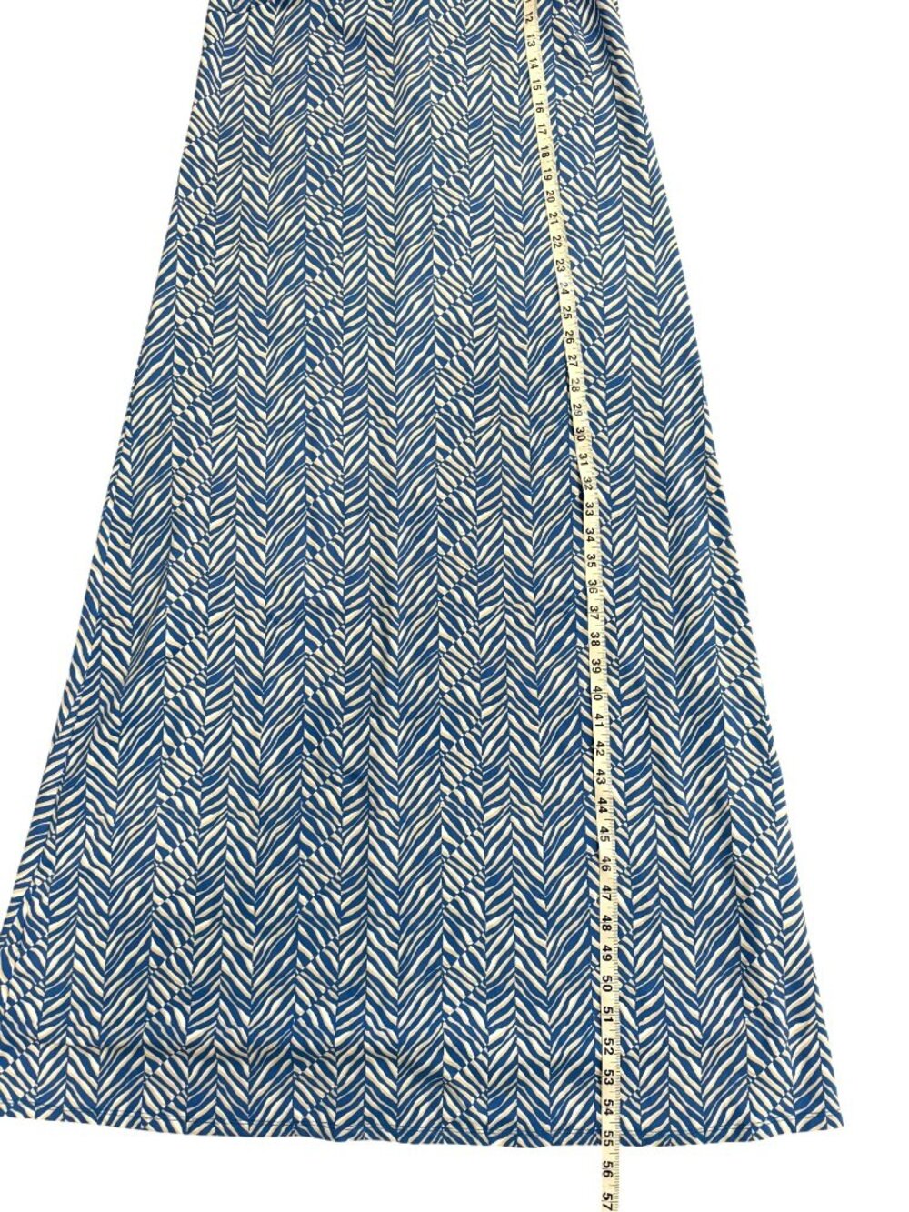J. McLaughlin Womens Size L Haulter Dress Sleeveless Blue White Chevron Beach - Picture 6 of 8